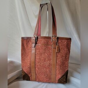 Coach Hampton Herringbone Tweed Tote bag